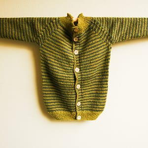 Alpaka-Strickjacke in Grün